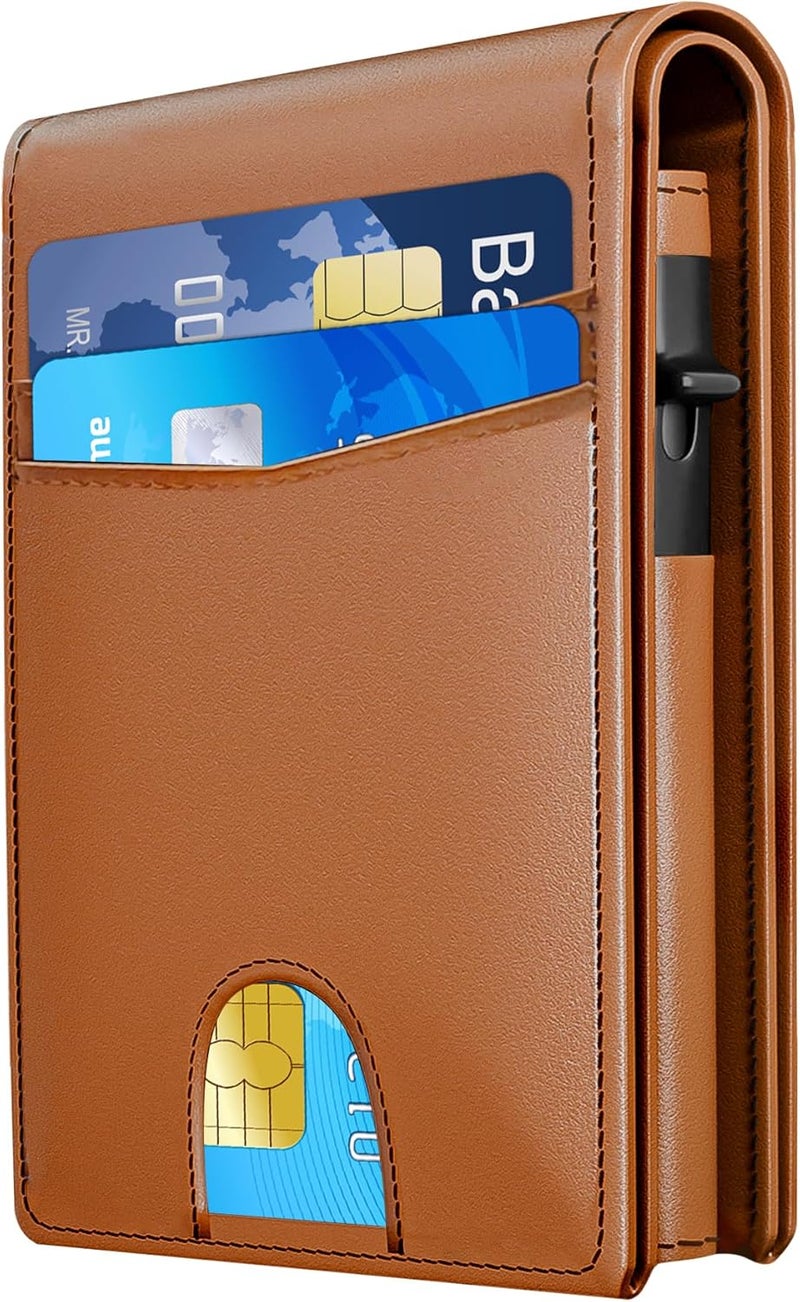 QLD 2026 Wallet for Men - RFID Blocking [Functional & Practical] Bifold Slim Minimalist Credit Card Holder Pop Up Wallet Metal Case with Cash Slot, Front Pocket with ID Window, Gift Boxed - Image 1